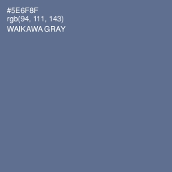 #5E6F8F - Waikawa Gray Color Image